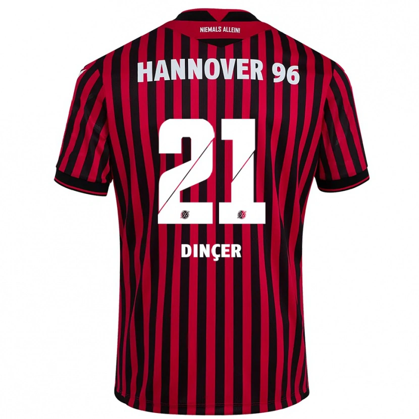 Danxen Dames Yasin Dinçer #21 Rood Zwart Thuisshirt Thuistenue 2025/26 T-Shirt België