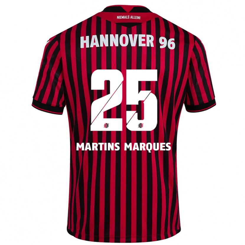 Danxen Dames Rafael Martins Marques #25 Rood Zwart Thuisshirt Thuistenue 2025/26 T-Shirt België