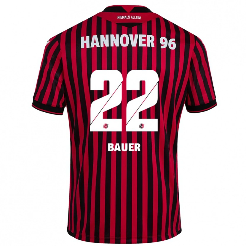 Danxen Dames Elias Bauer #22 Rood Zwart Thuisshirt Thuistenue 2025/26 T-Shirt België