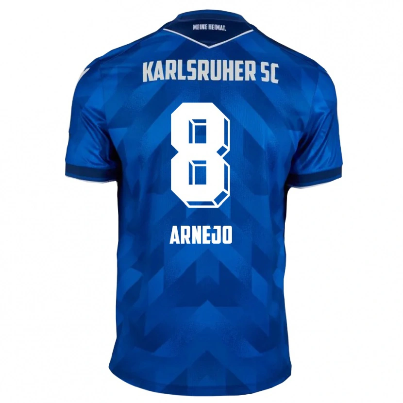 Danxen Dames Diego Arnejo #8 Blauw Wit Thuisshirt Thuistenue 2025/26 T-Shirt België