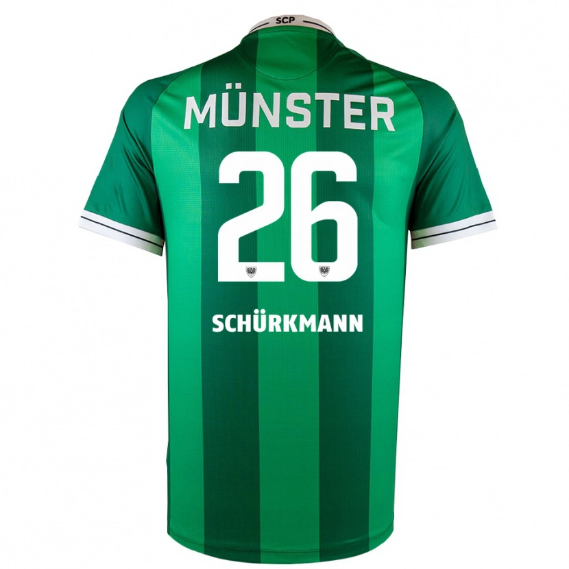 Danxen Dames Christopher Schürkmann #26 Groen Wit Thuisshirt Thuistenue 2025/26 T-Shirt België