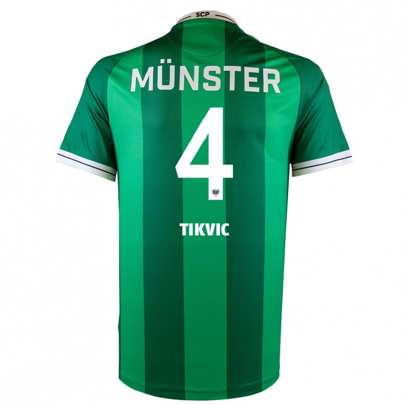 Danxen Dames Antonio Tikvic #4 Groen Wit Thuisshirt Thuistenue 2025/26 T-Shirt België