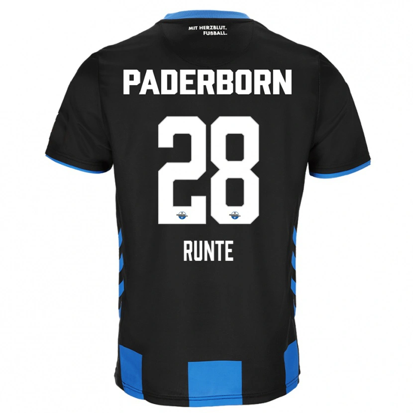 Danxen Dames Mick-Jonas Runte #28 Zwart Blauw Thuisshirt Thuistenue 2025/26 T-Shirt België
