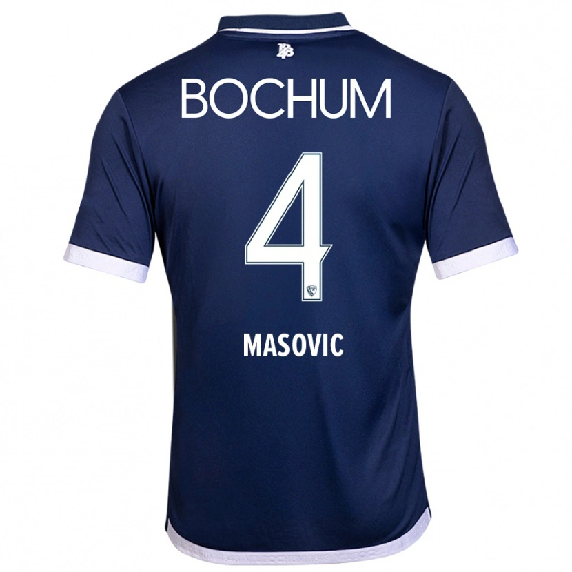 Danxen Dames Erhan Masovic #4 Marine Wit Thuisshirt Thuistenue 2025/26 T-Shirt België