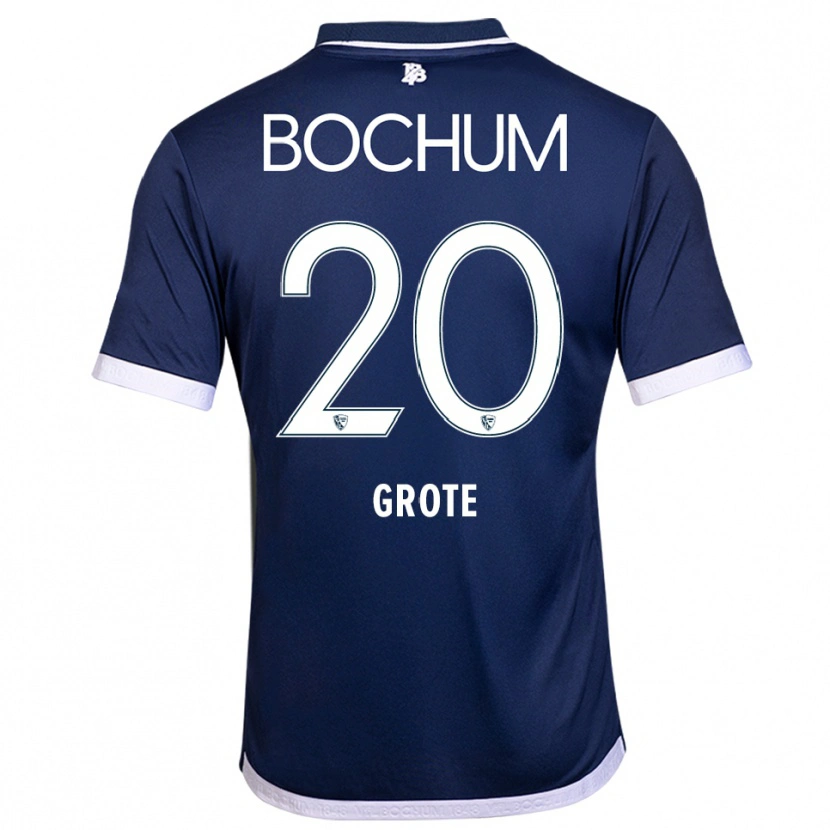 Danxen Dames Dennis Grote #20 Marine Wit Thuisshirt Thuistenue 2025/26 T-Shirt België