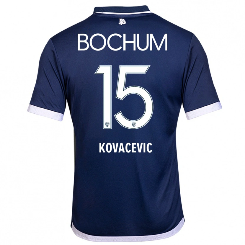 Danxen Dames Elhan Kovacevic #15 Marine Wit Thuisshirt Thuistenue 2025/26 T-Shirt België