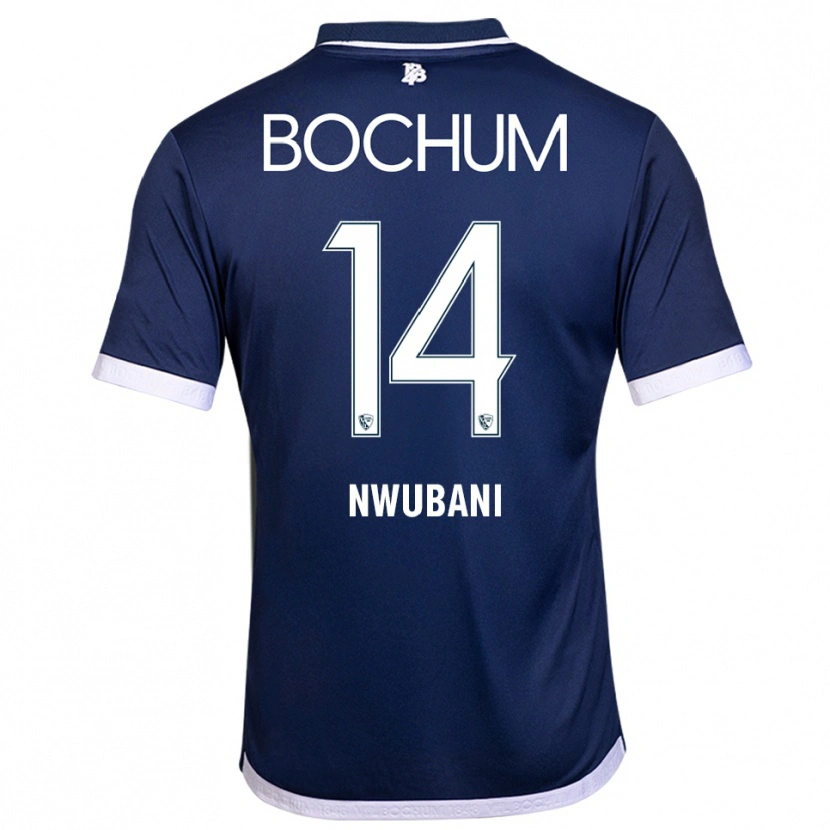 Danxen Dames Keleb Nwubani #14 Marine Wit Thuisshirt Thuistenue 2025/26 T-Shirt België