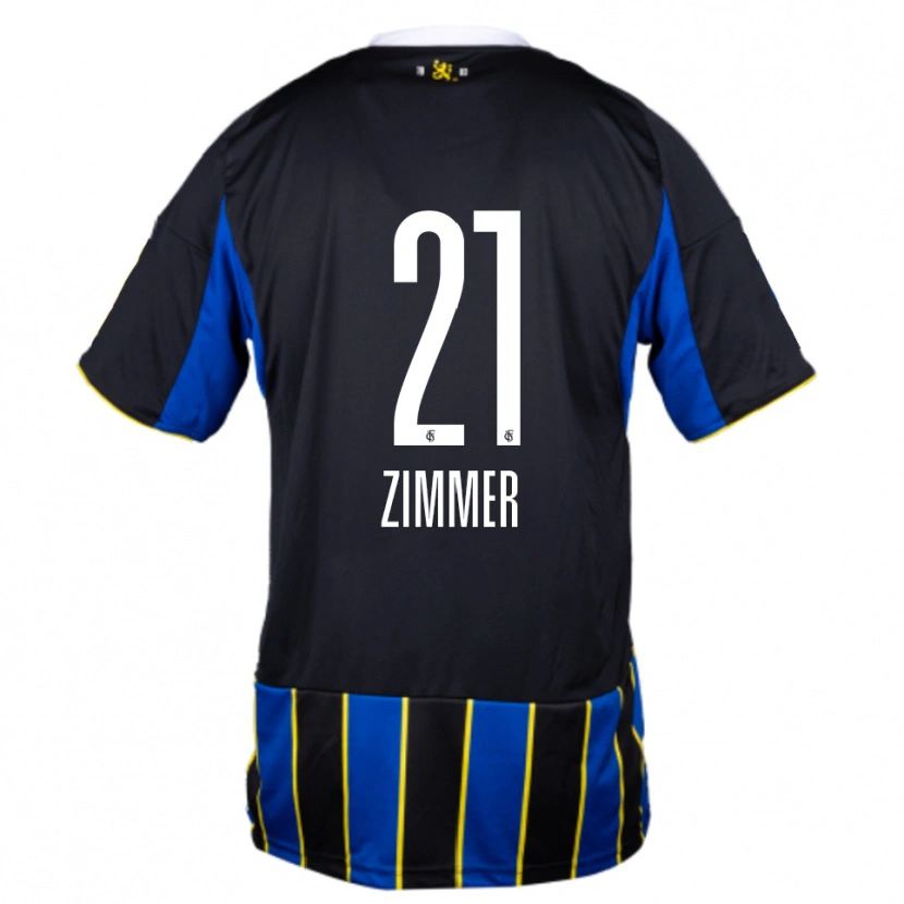 Danxen Dames Marvin Zimmer #21 Blauw Zwart Geel Thuisshirt Thuistenue 2025/26 T-Shirt België
