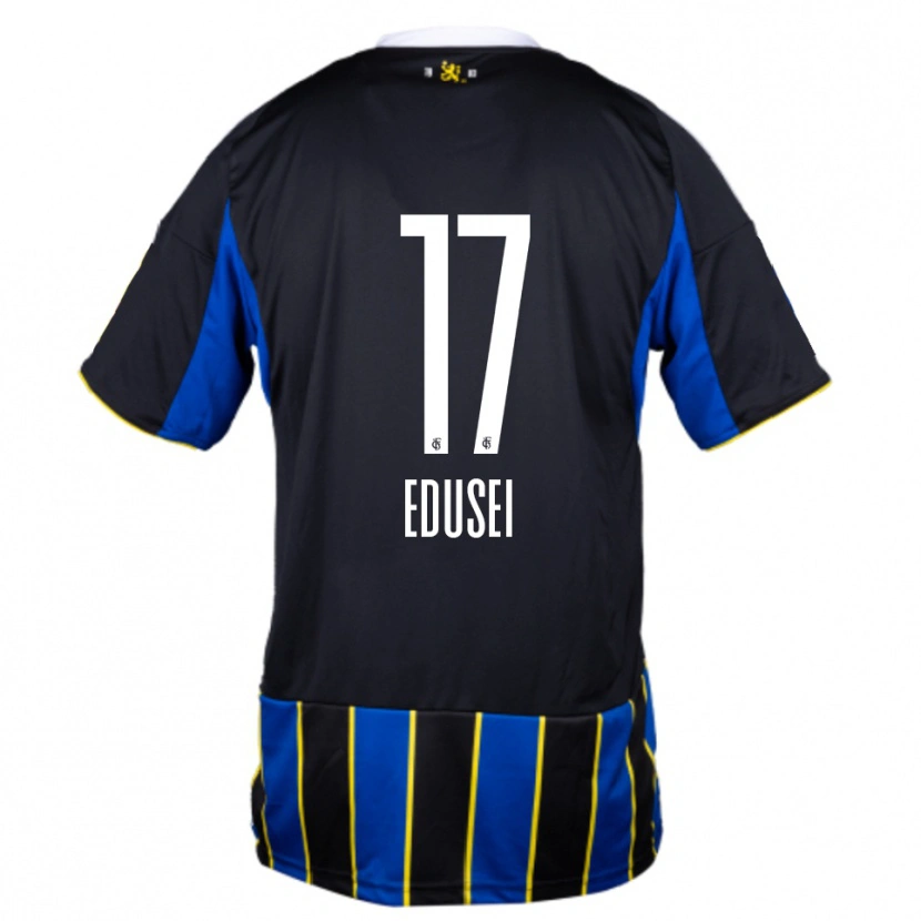 Danxen Dames Damien Edusei #17 Blauw Zwart Geel Thuisshirt Thuistenue 2025/26 T-Shirt België