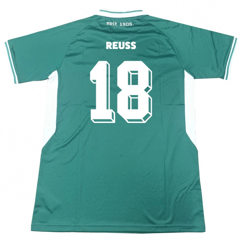 Danxen Dames Noah Reuß #18 Groen Wit Thuisshirt Thuistenue 2025/26 T-Shirt België