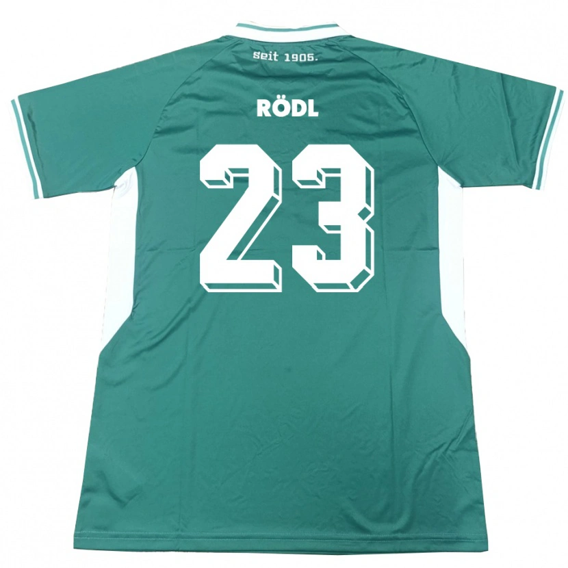 Danxen Dames Valentin Rödl #23 Groen Wit Thuisshirt Thuistenue 2025/26 T-Shirt België