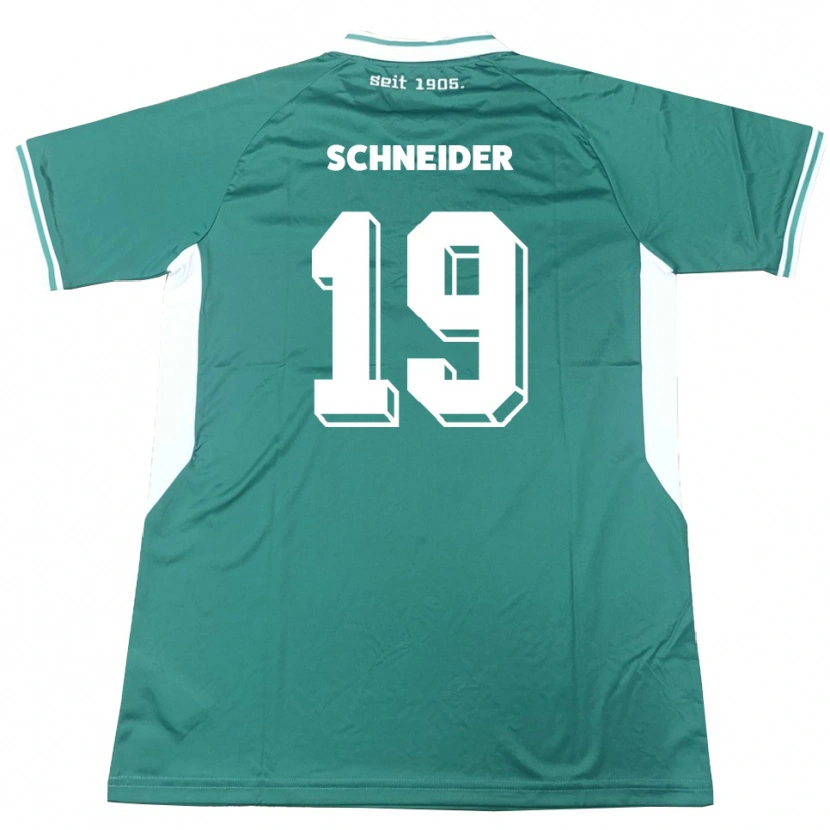 Danxen Dames Lukas Schneider #19 Groen Wit Thuisshirt Thuistenue 2025/26 T-Shirt België