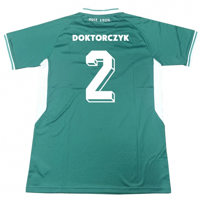 Danxen Dames Nick Doktorczyk #2 Groen Wit Thuisshirt Thuistenue 2025/26 T-Shirt België