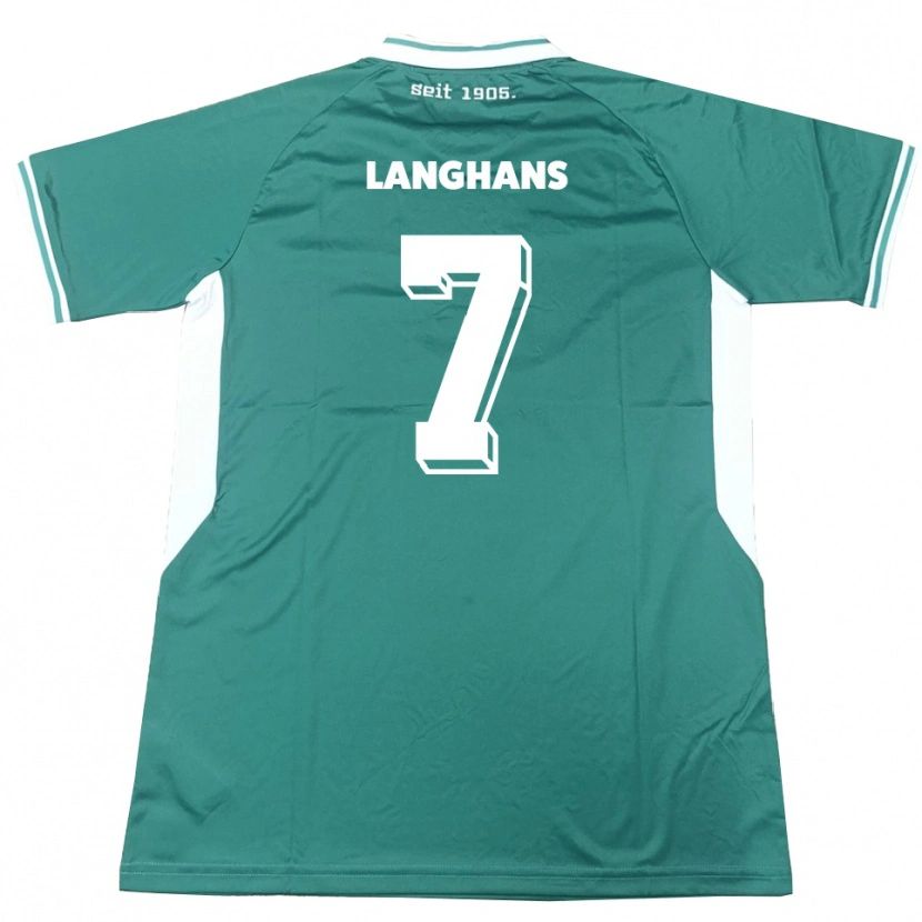 Danxen Dames Leonard Langhans #7 Groen Wit Thuisshirt Thuistenue 2025/26 T-Shirt België
