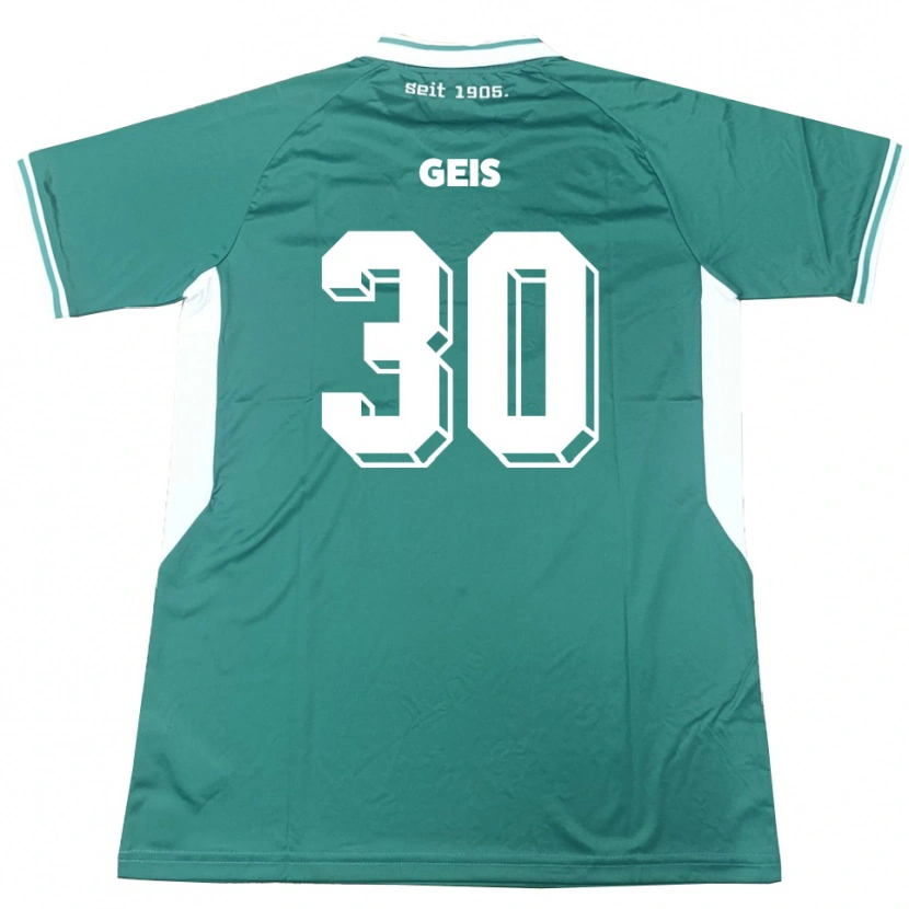 Danxen Dames Johannes Geis #30 Groen Wit Thuisshirt Thuistenue 2025/26 T-Shirt België
