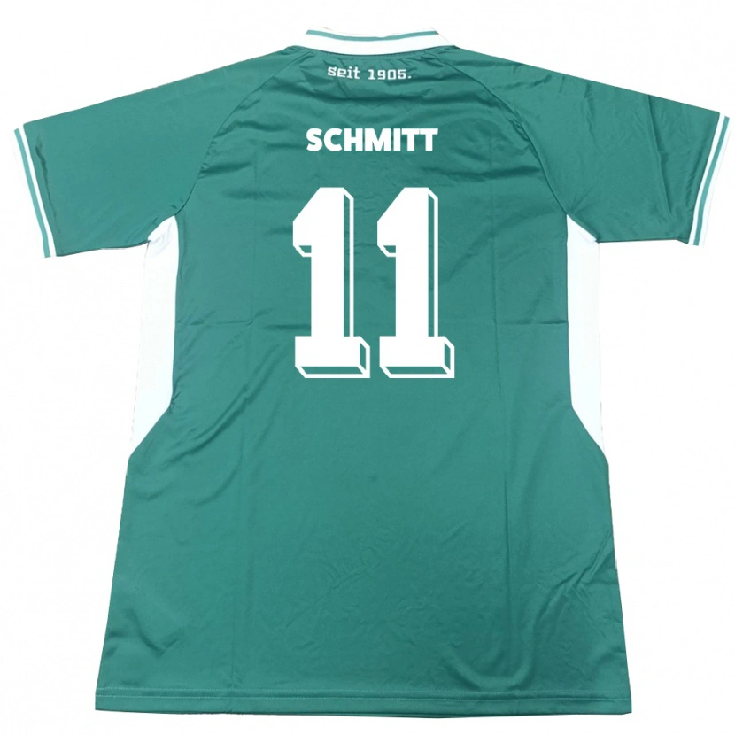 Danxen Dames Valentin Schmitt #11 Groen Wit Thuisshirt Thuistenue 2025/26 T-Shirt België