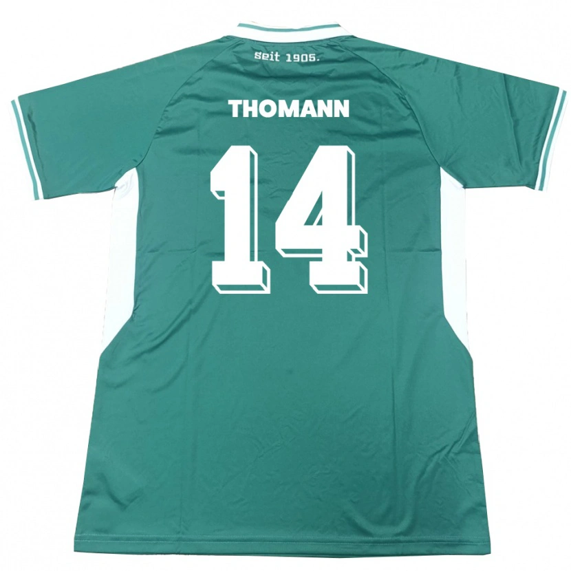 Danxen Dames Martin Thomann #14 Groen Wit Thuisshirt Thuistenue 2025/26 T-Shirt België