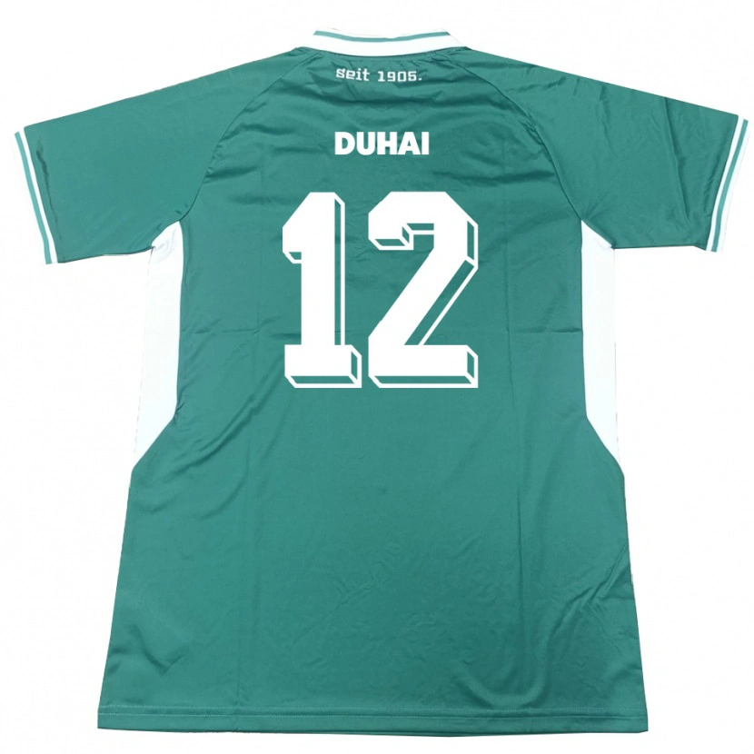 Danxen Dames Konstantin Duhai #12 Groen Wit Thuisshirt Thuistenue 2025/26 T-Shirt België
