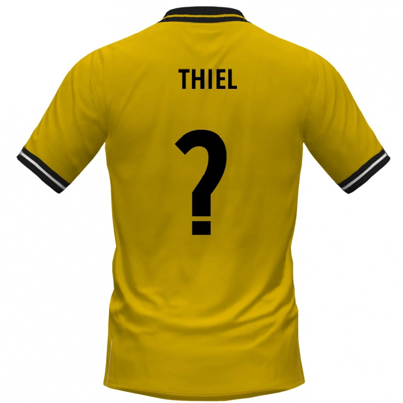 Danxen Dames David Thiel #0 Geel Zwart Thuisshirt Thuistenue 2025/26 T-Shirt België