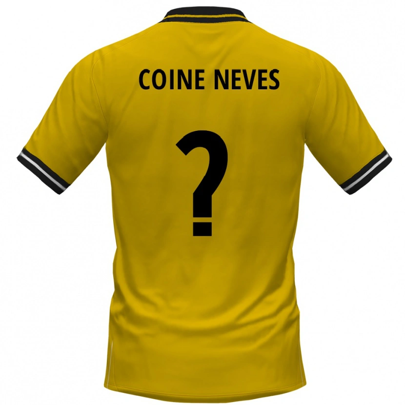 Danxen Dames Arthur Coine Neves #0 Geel Zwart Thuisshirt Thuistenue 2025/26 T-Shirt België