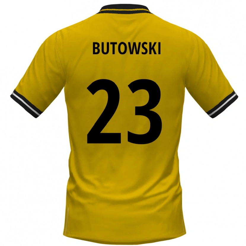 Danxen Dames Dennis Butowski #23 Geel Zwart Thuisshirt Thuistenue 2025/26 T-Shirt België