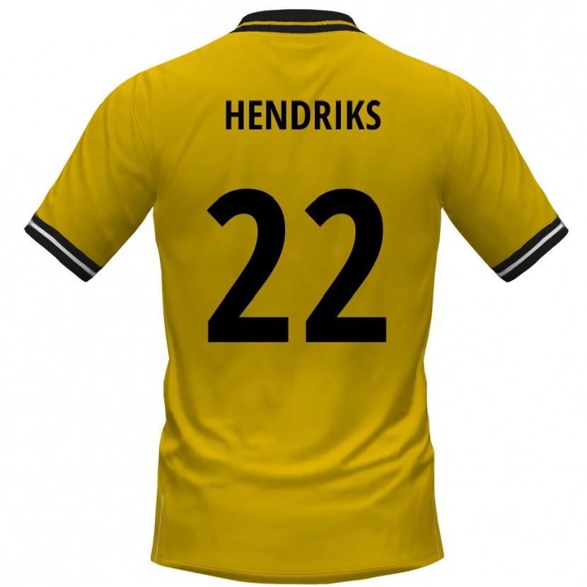 Danxen Dames Tom Hendriks #22 Geel Zwart Thuisshirt Thuistenue 2025/26 T-Shirt België