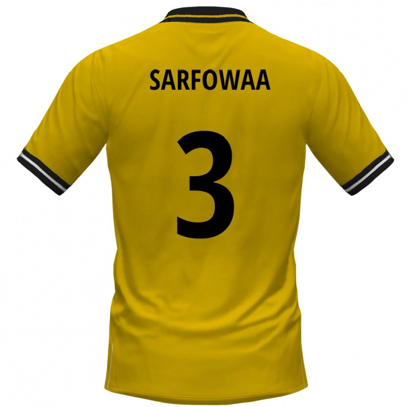 Danxen Dames Christian Sarfowaa #3 Geel Zwart Thuisshirt Thuistenue 2025/26 T-Shirt België