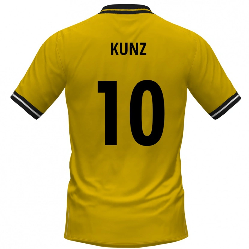 Danxen Dames Nevio Kunz #10 Geel Zwart Thuisshirt Thuistenue 2025/26 T-Shirt België
