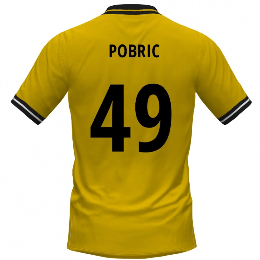 Danxen Dames Mika Pobric #49 Geel Zwart Thuisshirt Thuistenue 2025/26 T-Shirt België