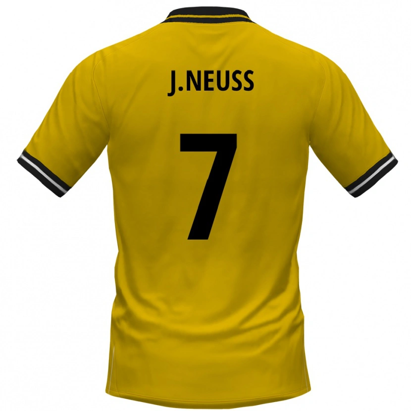 Danxen Dames Julian Neuss #7 Geel Zwart Thuisshirt Thuistenue 2025/26 T-Shirt België
