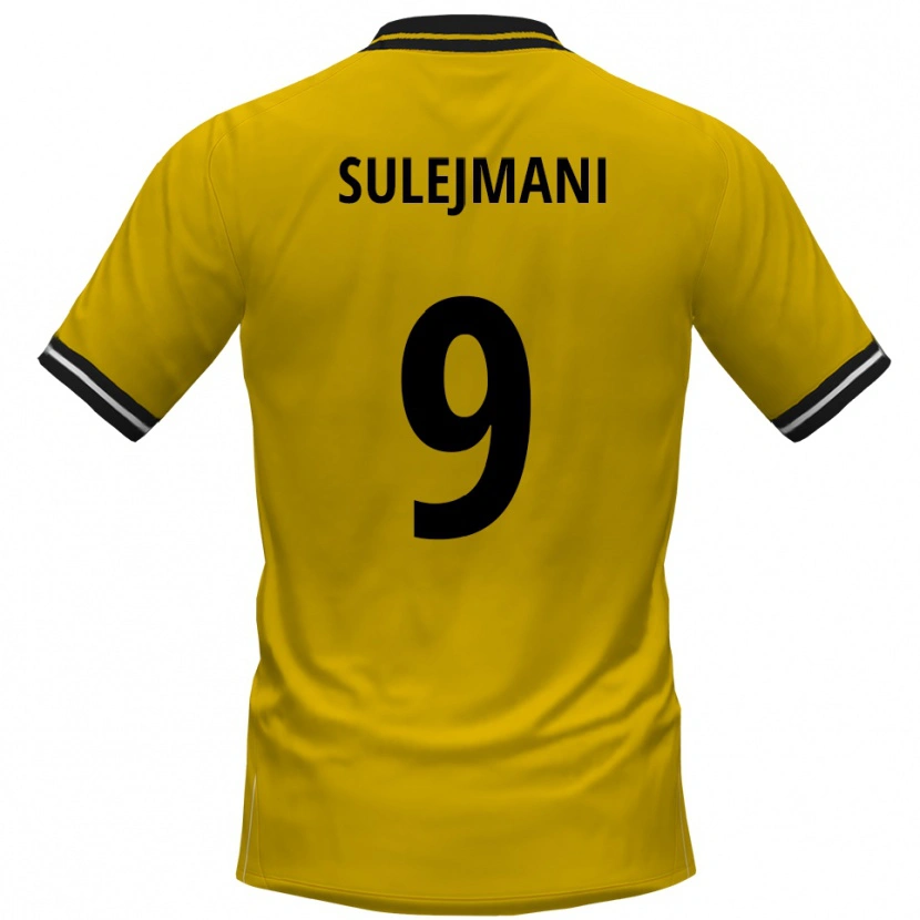 Danxen Dames Valmir Sulejmani #9 Geel Zwart Thuisshirt Thuistenue 2025/26 T-Shirt België