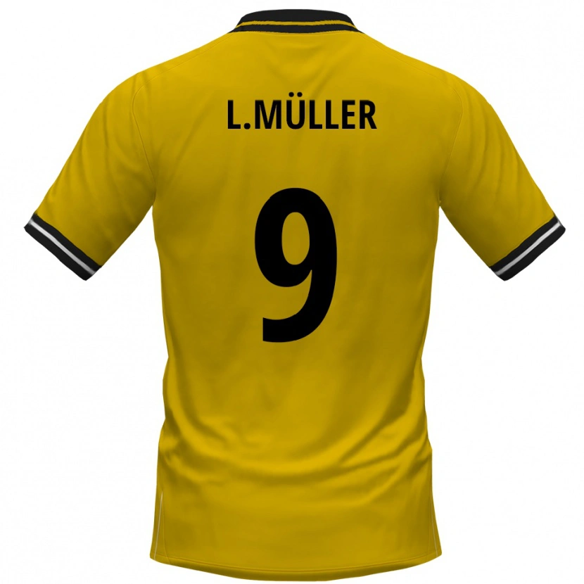 Danxen Dames Levyn Müller #9 Geel Zwart Thuisshirt Thuistenue 2025/26 T-Shirt België