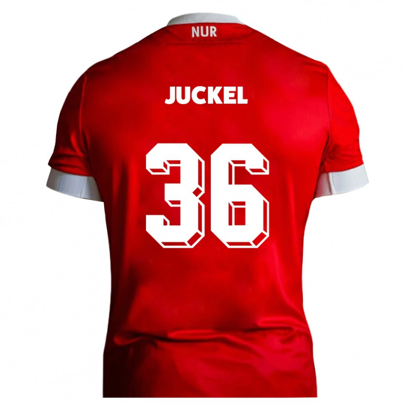 Danxen Dames Janis Juckel #36 Rood Wit Thuisshirt Thuistenue 2025/26 T-Shirt België