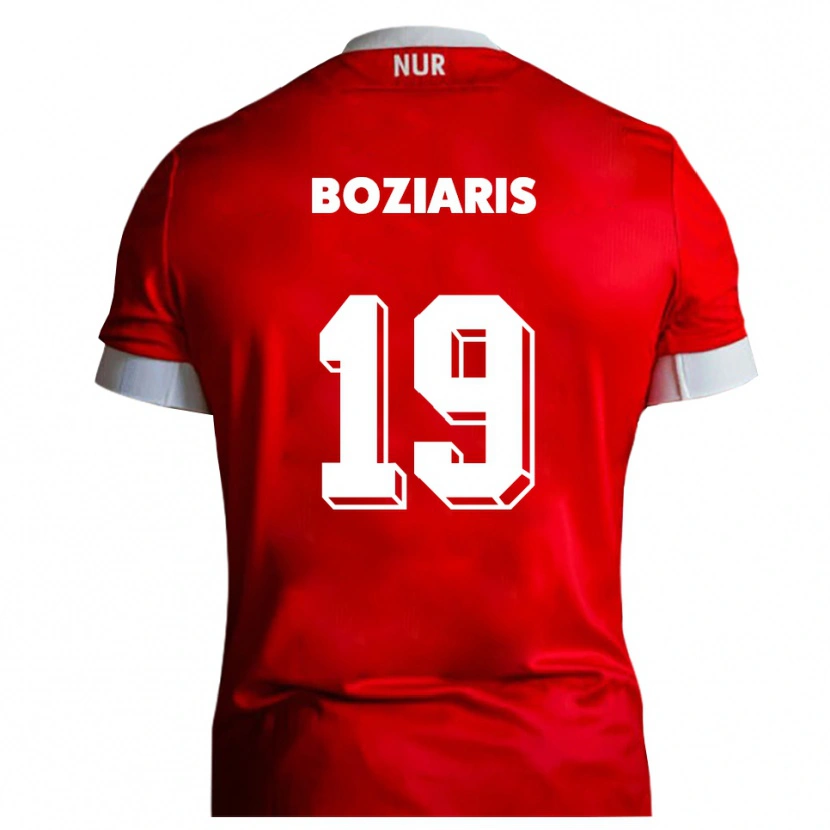 Danxen Dames Jannis Boziaris #19 Rood Wit Thuisshirt Thuistenue 2025/26 T-Shirt België