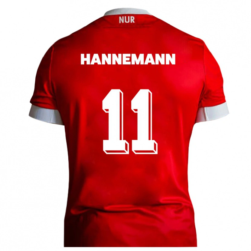 Danxen Dames Moritz Hannemann #11 Rood Wit Thuisshirt Thuistenue 2025/26 T-Shirt België