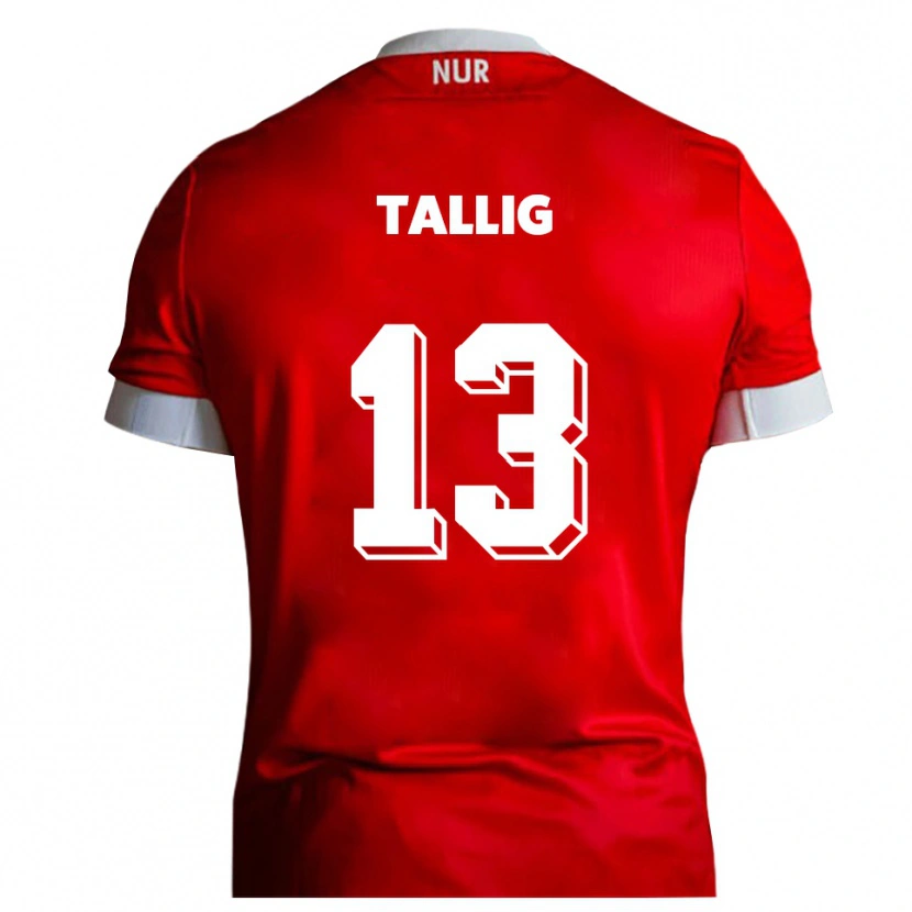 Danxen Dames Erik Tallig #13 Rood Wit Thuisshirt Thuistenue 2025/26 T-Shirt België