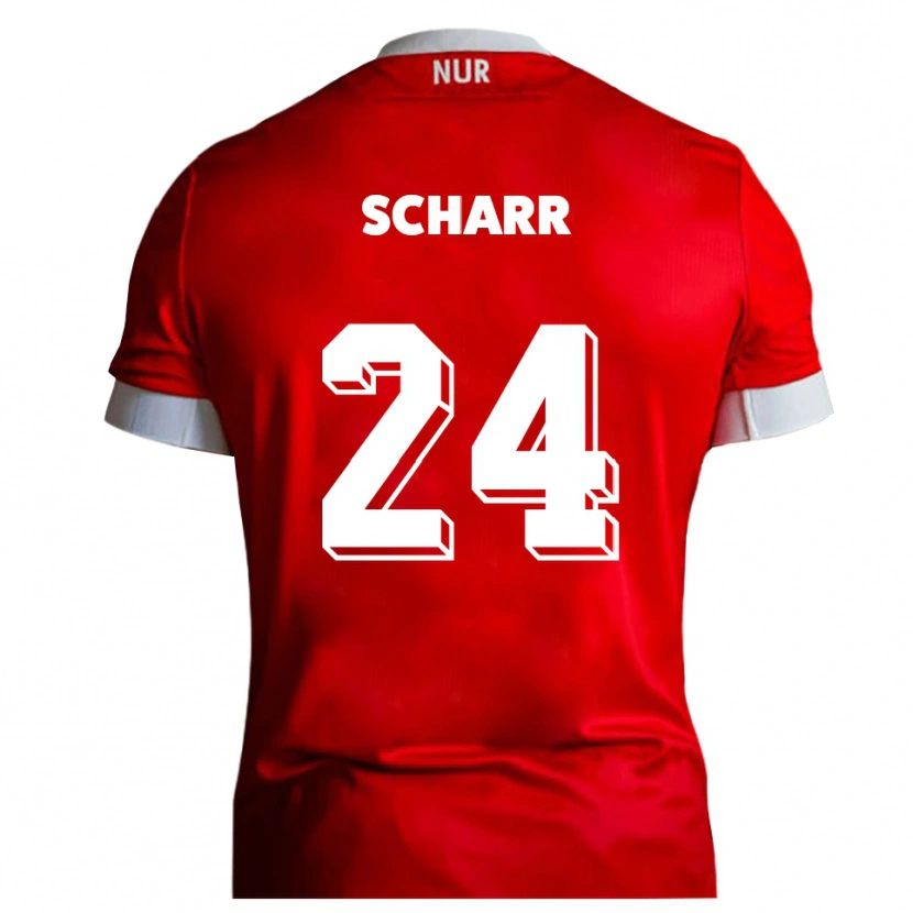 Danxen Dames Janne Scharr #24 Rood Wit Thuisshirt Thuistenue 2025/26 T-Shirt België