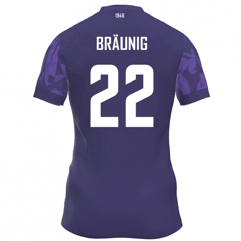 Danxen Dames Liam Bräunig #22 Paars Wit Thuisshirt Thuistenue 2025/26 T-Shirt België
