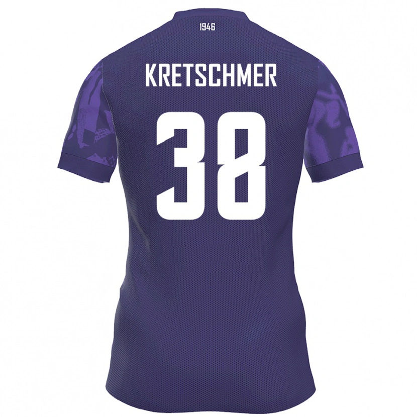 Danxen Dames Theo Kretschmer #38 Paars Wit Thuisshirt Thuistenue 2025/26 T-Shirt België
