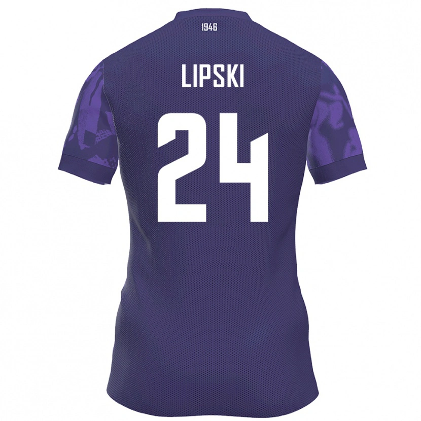 Danxen Dames Yarin Lipski #24 Paars Wit Thuisshirt Thuistenue 2025/26 T-Shirt België