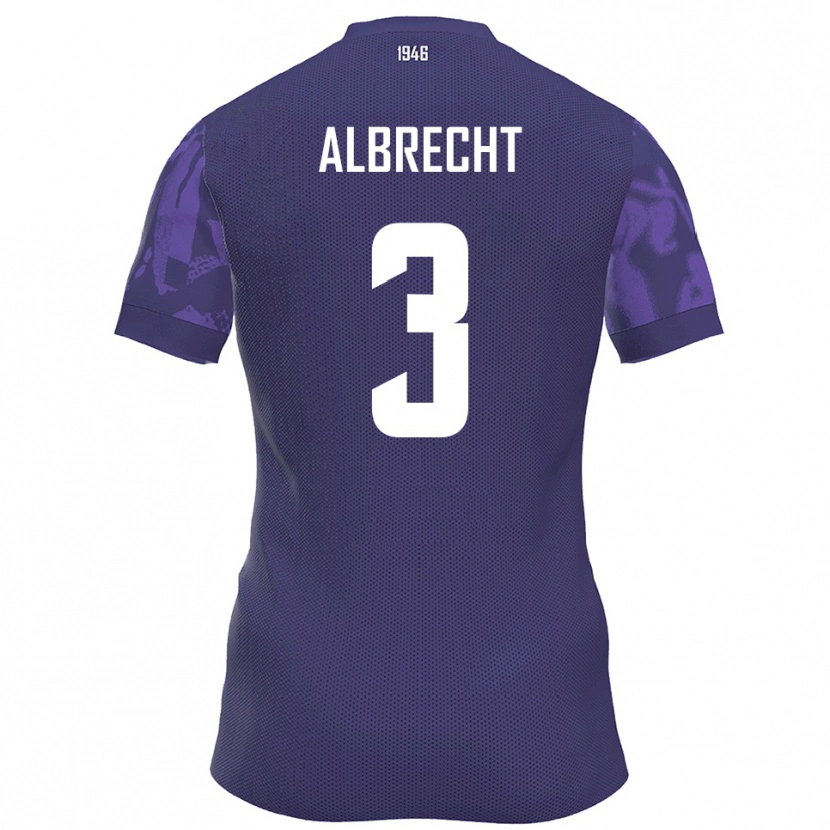 Danxen Dames Ben Albrecht #3 Paars Wit Thuisshirt Thuistenue 2025/26 T-Shirt België