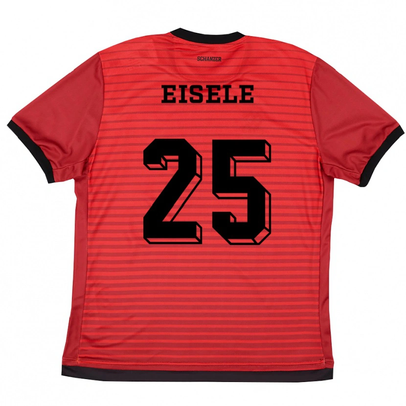 Danxen Dames Kai Eisele #25 Rood Zwart Thuisshirt Thuistenue 2025/26 T-Shirt België