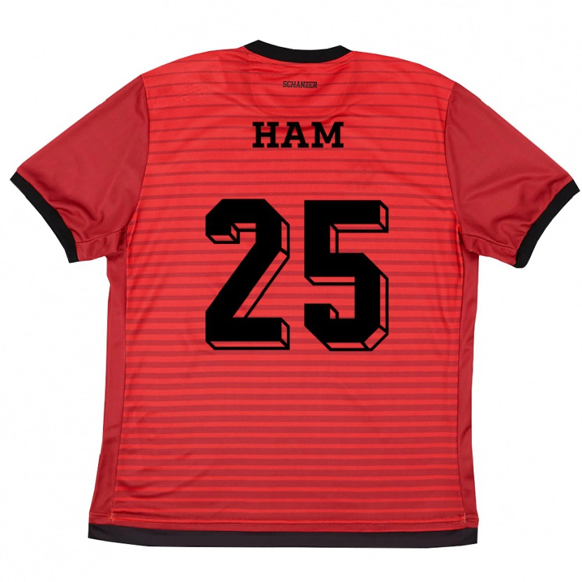 Danxen Dames Micah Ham #25 Rood Zwart Thuisshirt Thuistenue 2025/26 T-Shirt België