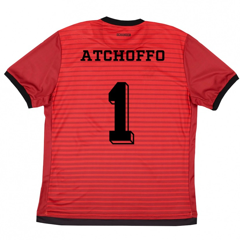 Danxen Dames Bryan Atchoffo #1 Rood Zwart Thuisshirt Thuistenue 2025/26 T-Shirt België
