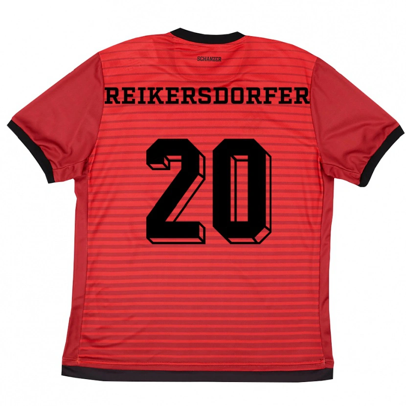 Danxen Dames Katharina Reikersdorfer #20 Rood Zwart Thuisshirt Thuistenue 2025/26 T-Shirt België
