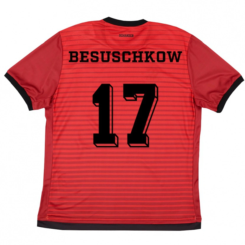 Danxen Dames Max Besuschkow #17 Rood Zwart Thuisshirt Thuistenue 2025/26 T-Shirt België