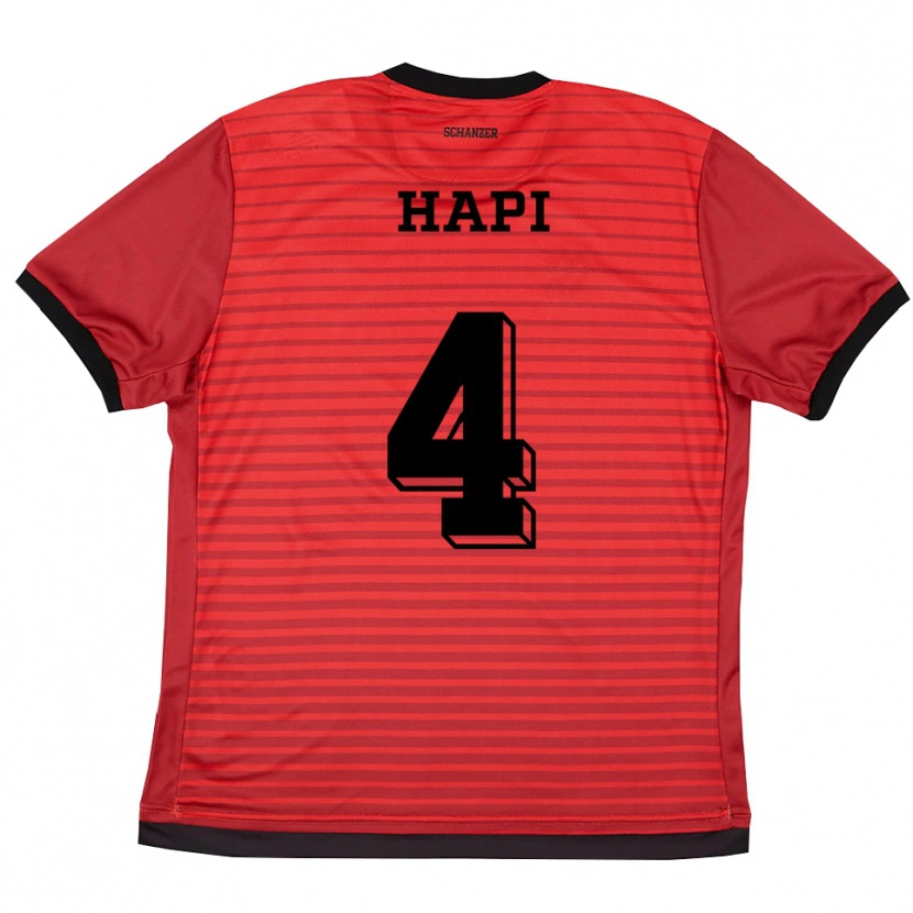 Danxen Dames Faris Hapi #4 Rood Zwart Thuisshirt Thuistenue 2025/26 T-Shirt België