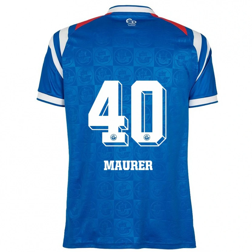 Danxen Dames Erik Maurer #40 Blauw Wit Rood Thuisshirt Thuistenue 2025/26 T-Shirt België