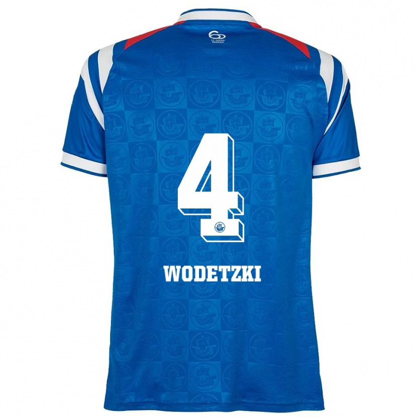 Danxen Dames Oskar Wodetzki #4 Blauw Wit Rood Thuisshirt Thuistenue 2025/26 T-Shirt België