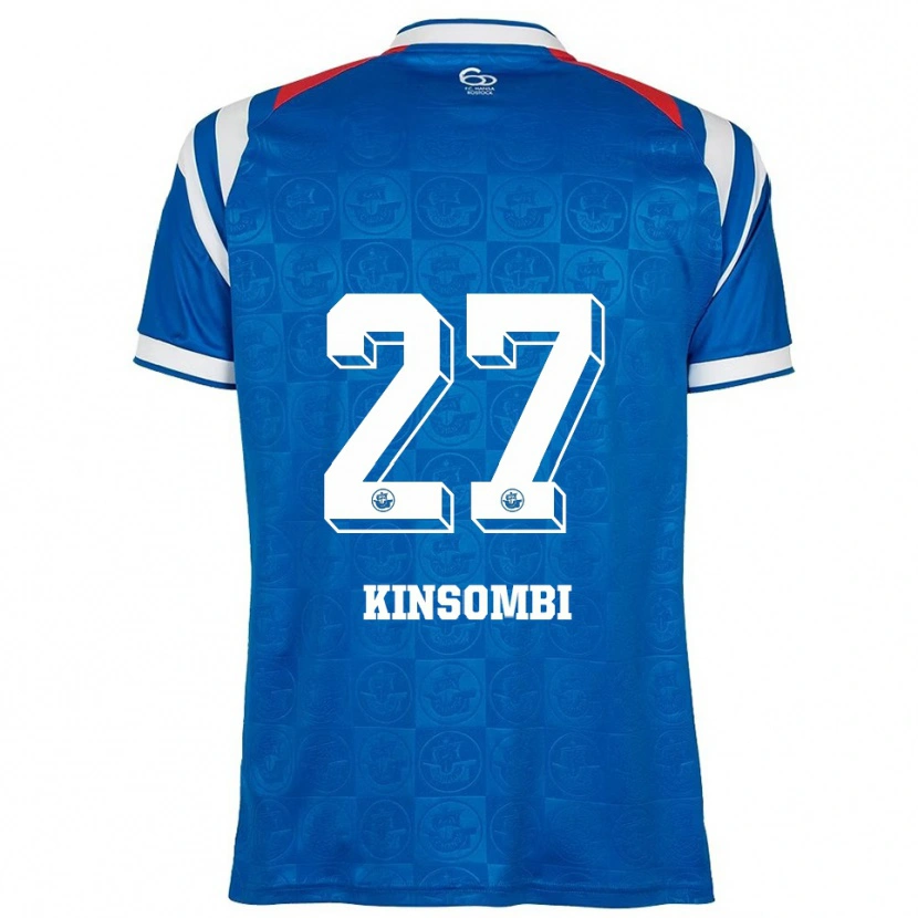 Danxen Dames Christian Kinsombi #27 Blauw Wit Rood Thuisshirt Thuistenue 2025/26 T-Shirt België
